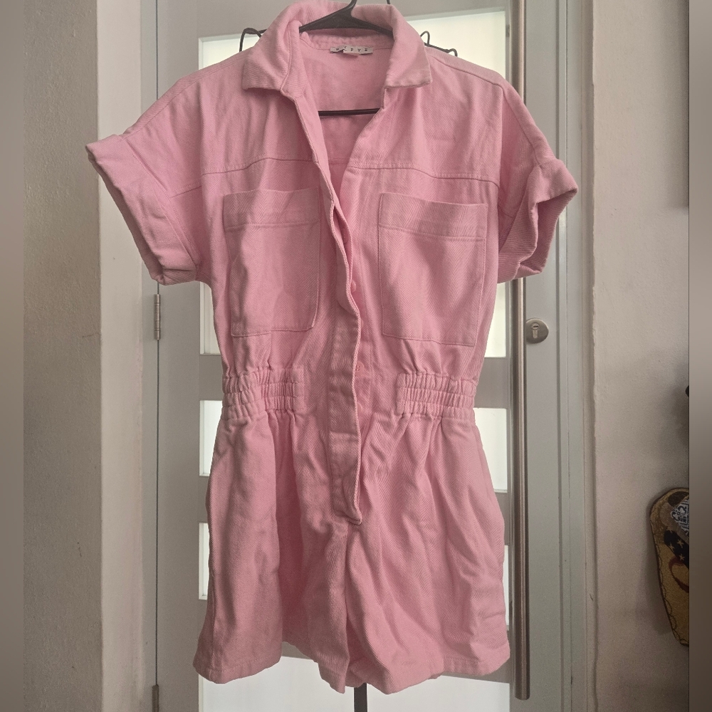Pink Short Sleeve Romper